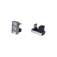 Equip USB 4 C-C U-Stecker Adapter, 40 Gbps, PD 240W, 2er-Pack, USB C, USB C, Schwarz, Grau