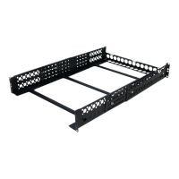 StarTech.com 2HE tiefenvestellbare 19 Zoll Server Rack Schienen - Universal Rack Schiene - Rack-Schiene - Schwarz - 2U - 48.3 cm (19")