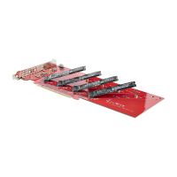 StarTech.com Quad M.2 PCIe Adapter Card, x16 Quad NVMe or AHCI M.2 SSD to PCI Express 4.0, Up to 7.8GBps/Drive, For 2242/2260/2280/22110mm PCIe M-Key M2 SSDs, Bifurcation Required - PC/Linux Compatible (QUAD-M2-PCIE-CARD-B)