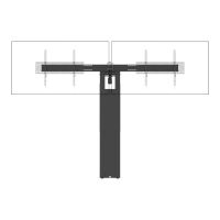 Vision VFM-F50/D - Aufstellung - motorisiert - für 2 LCD-/Plasma-Konsolen - Stahl, Aluminium - Schwarz - Bildschirmgröße: 139.7-218.4 cm (55"-86")