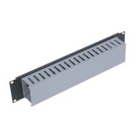 TRITON 19" panel 2U with cable trunking, Schwarz, 2U