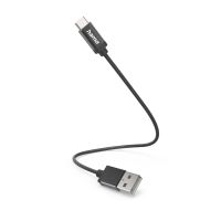 Hama 00201600, 0,2 m, USB A, USB C, USB 2.0, 0,48 Gbit/s, Schwarz