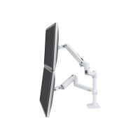 Ergotron LX - Befestigungskit (Spannbefestigung für Tisch, Stange, 2 Gelenkarme, 2 Erweiterungsklammern) - für 2 LCD-Displays - Aluminium, Stahl - weiß - Bildschirmgröße: bis zu 61 cm (bis zu 24 Zoll)