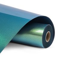 Loklik SG-HTV-1565-US-L-B2B, Hitzebeständige Vinylrolle, Glattes wärmeübertragendes Vinyl, Gold, Grün, Monochromatisch, Multi, 305 mm