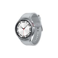 Samsung Galaxy Watch6 Classic - 47 mm - intelligente Uhr mit Band - Hybrid-Eco-Leder - Silber - Bandgröße: M/L - Anzeige 3.73 cm (1.5")