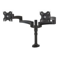 B-TECH BT7374 - Befestigungskit (Spannbefestigung für Tisch, 2 Gelenkarme) - für 2 LCD-Displays - Aluminium - Schwarz - Bildschirmgröße: bis zu 71,1 cm (bis zu 28 Zoll)