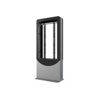Peerless Portrait Back-to-Back Kiosk KIPC2549B-3-EUK - Aufstellung - für 2 LCD-Displays/AV-Systeme - verriegelbar - Aluminium, Stahl - Glanzschwarz - Bildschirmgröße: 124.5 cm (49")