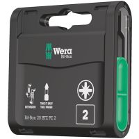 Wera Bit-Box 20 BTZ PZ, 20 Stück(e), Hex (metrisch), PZ 2, Metall, Kunststoff, 20x PZ 2x25 mm, CE