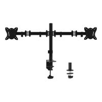 Equip Pro Articulating Dual Monitor Desk Mount Bracket - Befestigungskit - Voll beweglich - für 2 LCD-Displays - Kunststoff, Aluminium, Stahl - Schwarz - Bildschirmgröße: 33-68.6 cm (13"-27")