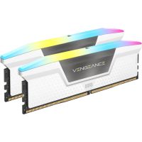 Corsair Vengeance RGB CMH32GX5M2E6000C36W, 32 GB, 2 x 16 GB, DDR5, 6000 MHz, 288-pin DIMM, Weiß