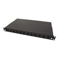 ROLINE Leeres Keystone-Patchpanel - Rack montierbar - Schwarz - 1U - 48.3 cm (19")