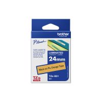 Brother TZe-B51 - Standard-Klebstoff - schwarz auf fluoreszierendem orange - Rolle (2,4 cm x 5 m)
