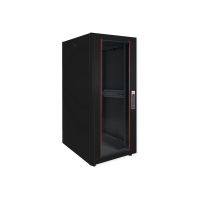 ROLINE Basic - Schrank Netzwerkschrank - glass door, 600x600 WxD - RAL 9005, Jet Black - 32U - 48.3 cm (19")