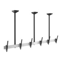 Equip Pro - Klammer - für 3 LCD-Anzeigen - Kunststoff, Aluminium, Stahl - Schwarz, Silber - Bildschirmgröße: 114.3-127 cm (45"-50")
