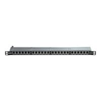Lindy Patch Panel - CAT 6 - STP - RJ-45 X 24 - Schwarz - 0.5U - 48.3 cm (19")
