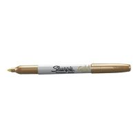 Dymo Sharpie Metallic - Marker - permanent - Gold - Pigmenttinte - 1.4 mm - fein (Packung mit 12)