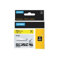 Dymo Rhino Coloured Vinyl - Vinyl - Schwarz auf Gelb - Rolle (2,54 cm x 5,5 m)