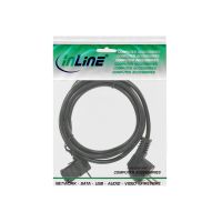 InLine Netzkabel - Schutzk. gew. / Kaltgerätest. C13 links abgew. - 3m