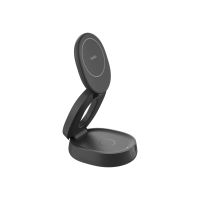 Belkin BoostCharge - Kabelloses Ladegerät - 2-in-1, Qi2, magnetisch, faltbar + AC-Netzteil