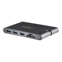 StarTech.com USB C Multiport Adapter, USB Type-C Mini Dock with HDMI 4K or 1080p VGA Video, 100W PD Passthrough, 3x USB 3.0, Gigabit Ethernet, SD & MicroSD Card Reader, USB 3.0 Adapter - USB C HDMI Travel Dock (DKT30CHVSCPD)