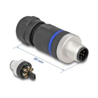 Delock Netzanschluss - 8-polig M12-A (M) - 30 V