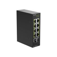 D-Link DIS 100G-10P - Switch - industriell - unmanaged - 8 x 10/100/1000 (PoE)