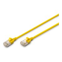 DIGITUS CAT 6A F-FTP Slim Patchkabel, 2m, Gelb
