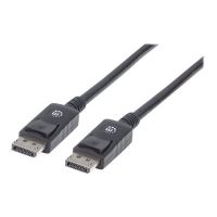 Manhattan DisplayPort 1.2 Cable, 4K@60hz, 3m, Male to Male, With Latches, Fully Shielded, Black, Lifetime Warranty, Polybag - DisplayPort-Kabel - DisplayPort (M)