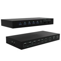 i-tec USB-C KVM Dock PRO for Three Hosts, Dual Video, with 2x Power Delivery, max 92W, Kabelgebunden, USB 3.2 Gen 1 (3.1 Gen 1) Type-C, 92 W, 3,5 mm, 10,100,1000 Mbit/s, Schwarz