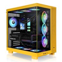 Thermaltake View 380 XL TG ARGB, Midi Tower, PC, Gelb, ATX, micro ATX, Mini-ITX, SPCC, Gehärtetes Glas, Gaming