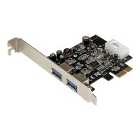 StarTech.com 2 Port USB 3.0 PCI Express Schnittstellenkarte mit UASP und 4 Pin LP4 Molex