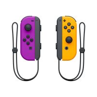 Nintendo Joy-Con (L)/(R) - Game Pad - kabellos - Neon Orange, Neon-Purpur (Packung mit 2)