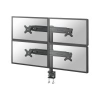 Neomounts FPMA-D700D4 - Befestigungskit - Voll beweglich - für 4 LCD-Anzeigen - Schwarz - Bildschirmgröße: 48.3-76.2 cm (19"-30")