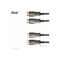 Club 3D Ultra High Speed - HDMI-Kabel - HDMI männlich zu HDMI männlich - 50 m - Geschützter Hybridkupfer/Faseroptik - Schwarz - Active Optical Cable (AOC)