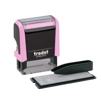 TRODAT 4911 TYPOMATIC, Selbstfärbestempel, Text/Datumsstempel, 13 x 37 mm, Schwarz, Rose, CO2 compensated, 54 mm