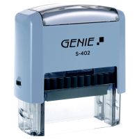 Genie S-402, Selbstfärbestempel, Benutzerdefinierter Stempel, 47 x 18 mm, Blau, 75 mm, 33 mm