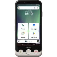 Doro Aurora A10, 11,4 cm (4.5"), 4 GB, 64 GB, 13 MP, Android 14, Schwarz, Weiß