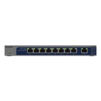 Netgear GS108MX-100EUS, Unmanaged, L2, Gigabit Ethernet (10/100/1000), Vollduplex, Rack-Einbau, Desktop-/Wandmontage