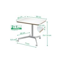 Esselte Leitz Ergo Small - Sitz-/ Stehtisch - mobil - rechteckig