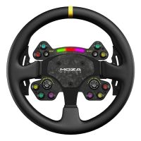 Moza Racing RS025, Steuerrad, PC, Multi, Verkabelt & Kabellos, Schwarz, Karbonfaser, Leder