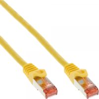 InLine Patchkabel - S/FTP (PiMf) - Cat.6 - halogenfrei - Kupfer - gelb - 0,25m