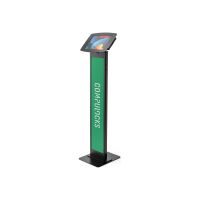 Compulocks iPad 10.2" Space Enclosure Brandable Floor Stand - Kiosk - Diebstahlschutz - für Tablett - verriegelbar - hochwertiges Aluminium - Schwarz - Bildschirmgröße: 25.9 cm (10.2")