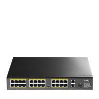 CUDY FS1026PS1, Unmanaged, Gigabit Ethernet (10/100/1000), Power over Ethernet (PoE), Rack-Einbau