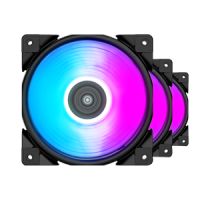 Pccooler 3in1 120mm Halo Gehäuselüfter in RGB, Ventilator, 12 cm, 1000 RPM, 2000 RPM, 26,5 dB, 65 cfm