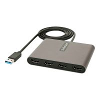 StarTech.com USB 3.0 auf 4x HDMI Adapter - Externe Video- und Grafikkarte - USB Typ-A auf Quad HDMI Display Adapter Dongle - 1080p 60Hz - Multi Monitor USB A auf HDMI Konverter - Windows (USB32HD4)