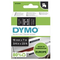 Dymo D1 - Weiß auf Schwarz - Rolle (1,9 cm x