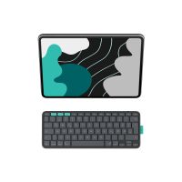 Logitech Flip Folio - Tastatur und Foliohülle - full size - kabellos - Bluetooth 5.1 LE - QWERTZ - Deutsch - Graphite - für Apple 13-inch iPad Air (M2, M3)