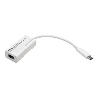 Eaton Tripp Lite Series USB-C to Gigabit Ethernet NIC Network Adapter 10/100/1000 Mbps White