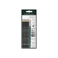 FABER-CASTELL GRAPHITE AQUARELLE - Bleistift - Grafit - 2B, 4B, 6B, 8B, HB - 3.3 mm (Packung mit 5)