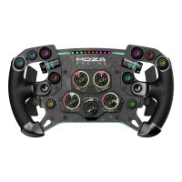 Moza Racing RS056, Steuerrad, Verkabelt & Kabellos, Schwarz, Carbon Fibre Reinforced Polymer (CFRP), Karbonfaser, Leder, Mikrofaser, Schnelllösemechanismus, Akku